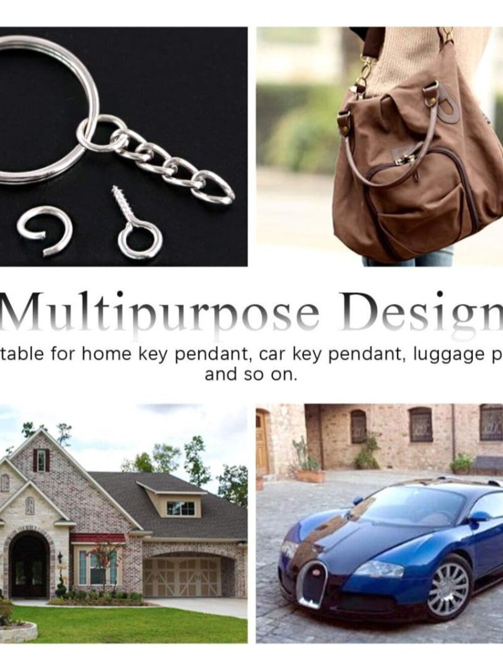 450Pcs 1" 25mm Sliver Key Chain Rings Kit, Including 150Pcs Keychain Rings with - Picture 4 of 7